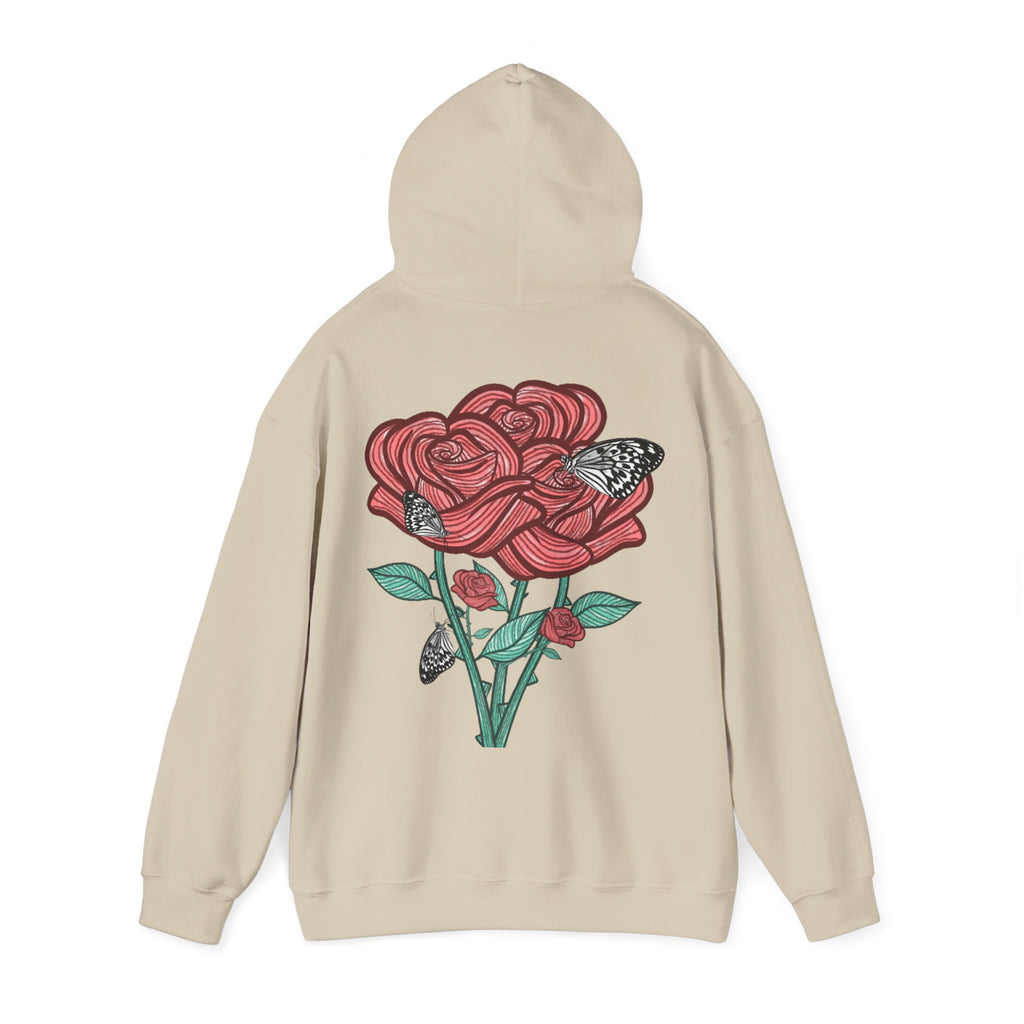 Sweat à capuche Les Roses manches longues imprimés