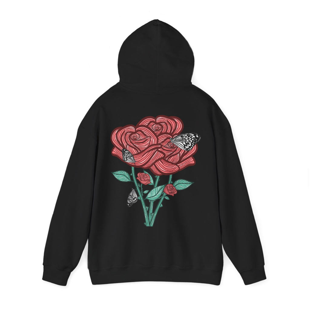 Sweat à capuche Les Roses manches longues imprimés